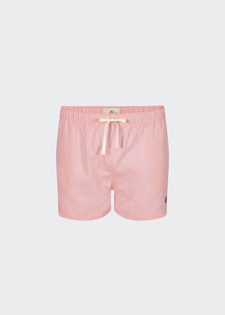 LIGHT PINK LINEN SHORT