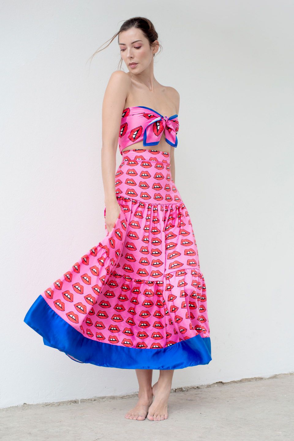 KISS ME ROSA LONG SKIRT