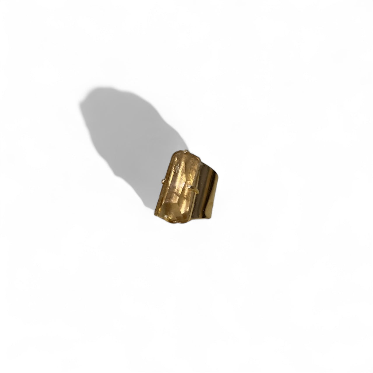 ANILLO BRILLO CITRINO DORADO