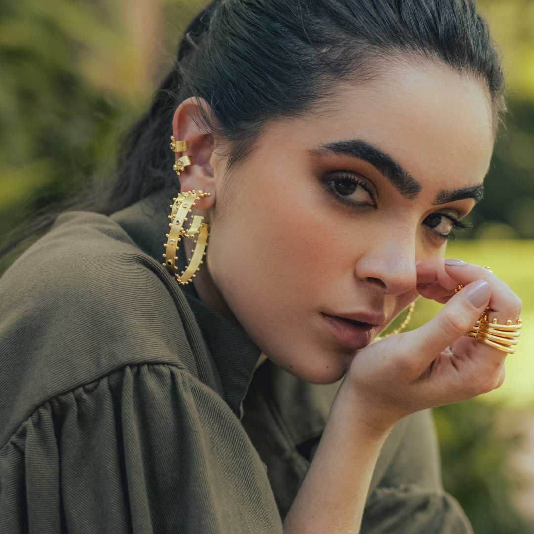 PENDIENTES OTIUM XL NEGRO