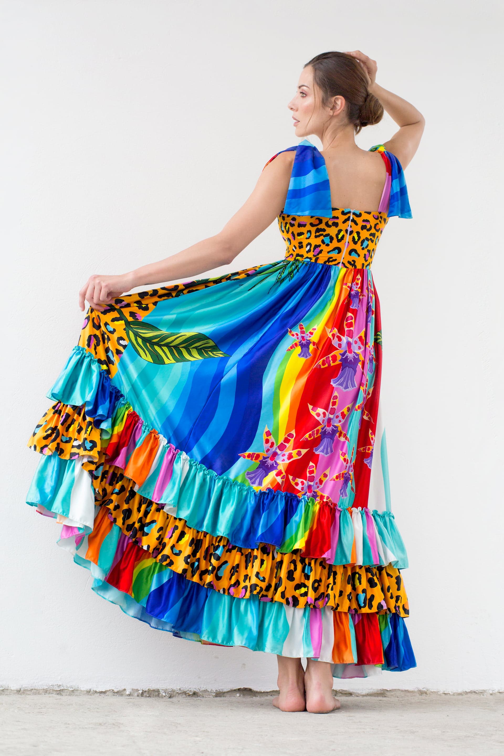 RAINBOW JUNGLE MAXI DRESS